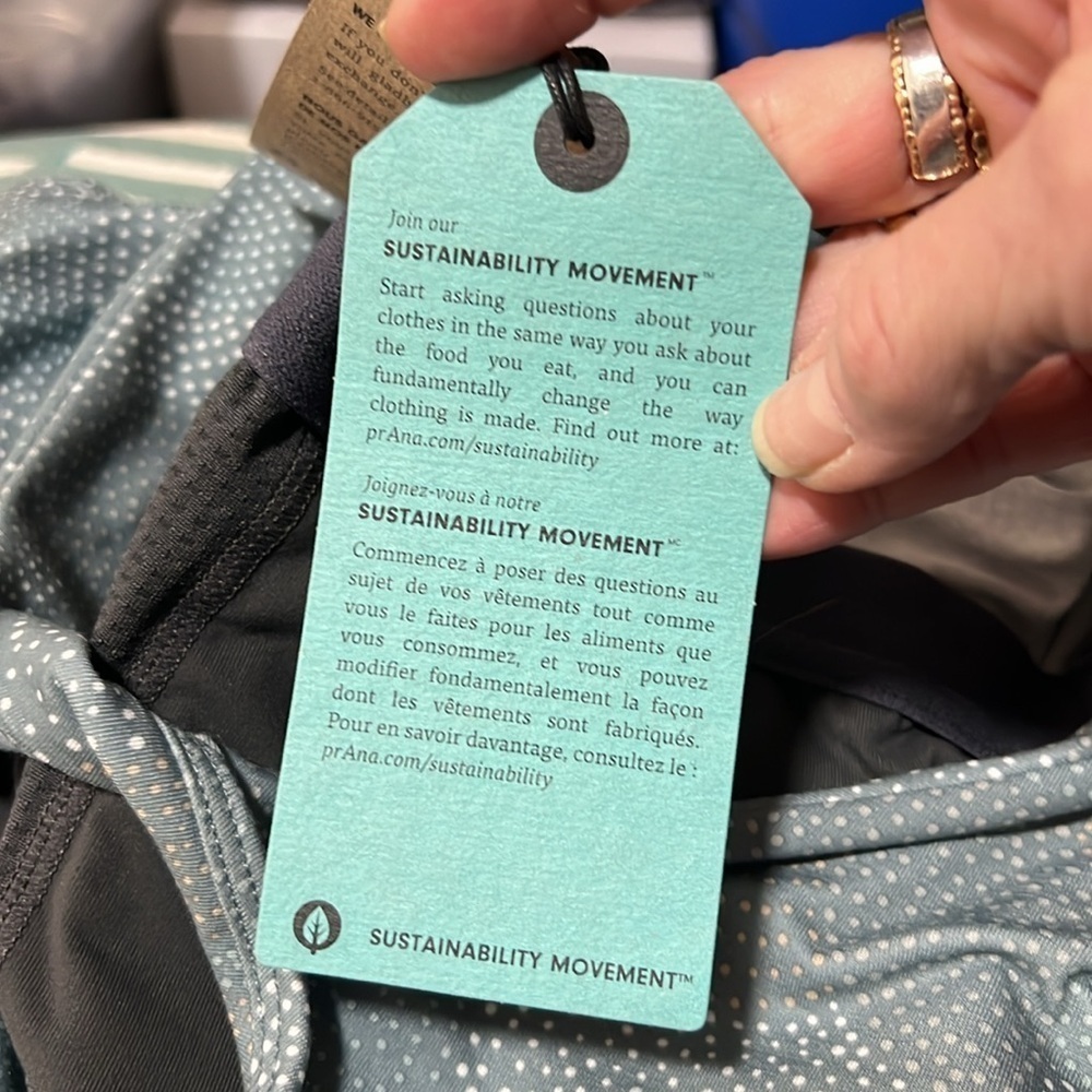 Prana NWT Skypath Athliesure Dress Size Small in Blue Dotty - Picture 13 of 15